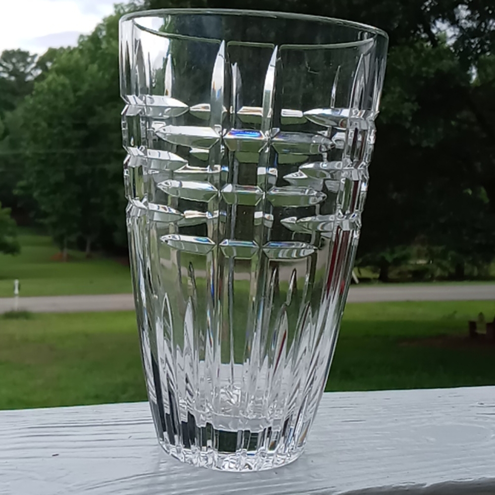 Hand cut Lead Crystal Vase